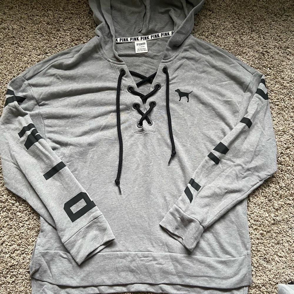 PINK hoodie.